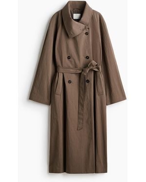 H&M Oversized Trenchcoat - Bruin