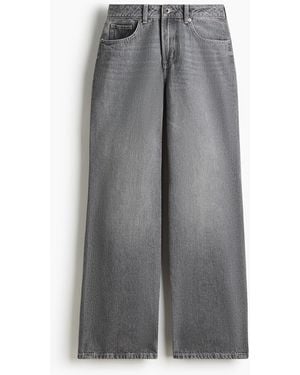 H&M Wide High Jeans - Grau