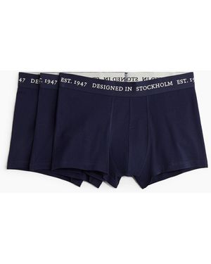 H&M 3er-Pack Xtra Life Kurze Trunks - Blau