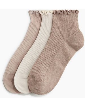 H&M 3er-Pack Socken - Natur
