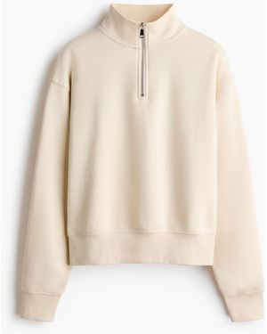 H&M Ziptop-sweater - Naturel