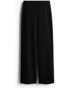 H&M Gerade Jerseyhose - Schwarz