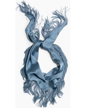 H&M Dreieckstuch mit Fransen - Blau