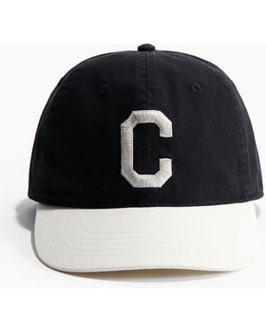 H&M Baumwollcap mit Stickerei - Schwarz