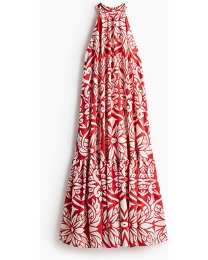 H&M Maxikleid mit Volumen - Rot