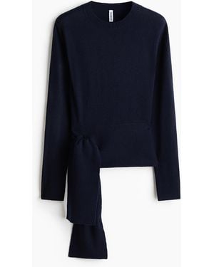 H&M Trui Met Strikdetail - Blauw