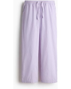 H&M Broek Van Popeline - Paars