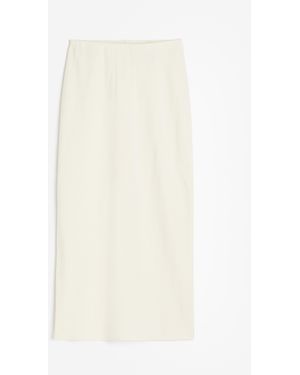H&M Bleistiftjupe aus Jersey - Weiß