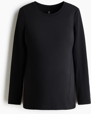 H&M MAMA Sportshirt mit Langarm - Schwarz