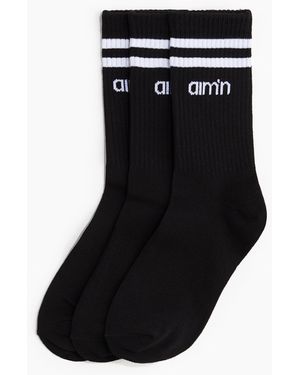 H&M Aim High Socks 3-pack - Schwarz