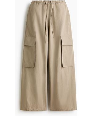 H&M Katoenen Utilitybroek - Naturel