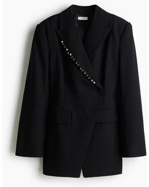 H&M Blazer mit Ziernieten - Schwarz