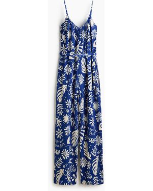 H&M Jumpsuit mit Bindegürtel - Blau