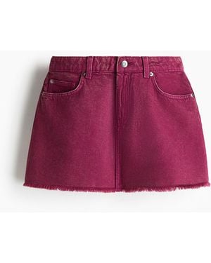 H&M Denim mini skirt - Rot