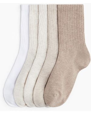 H&M 5er-Pack Sportsocken - Natur