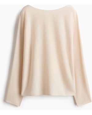 H&M Pullover mit U-Boot-Ausschnitt - Natur