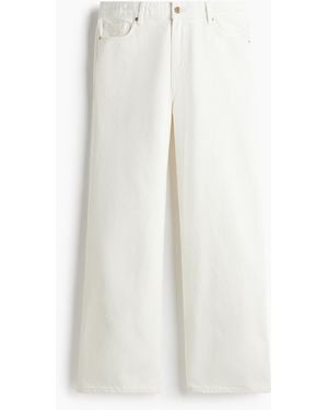 H&M Wide Regular Jeans - Weiß
