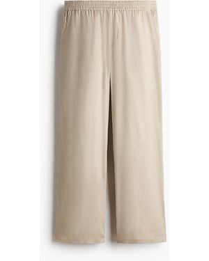 H&M Easy Care Hose aus Leinenmix in Loose Fit - Natur