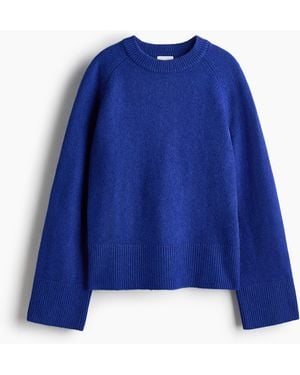 H&M Trui Met Raglanmouwen - Blauw