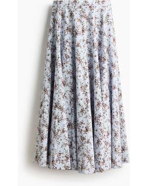 H&M Rok Van Katoenen Popeline - Wit