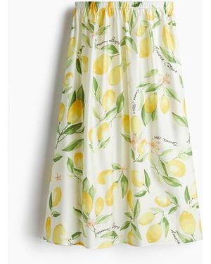 H&M Ausgestellter Jupe - Gelb