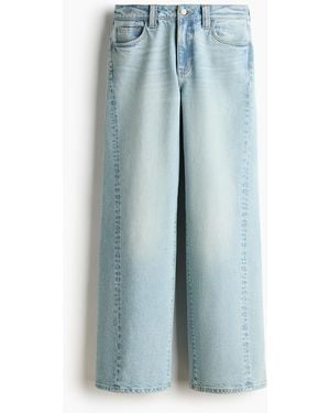 H&M Wide High Waist Jeans - Blau