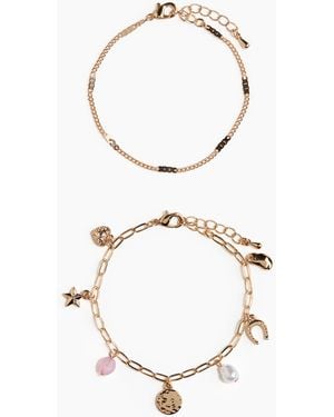 H&M 2er-Pack Metallarmbänder - Weiß
