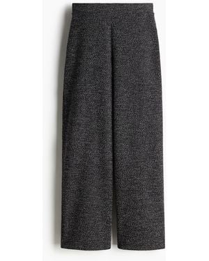 H&M Bouclé-Hose - Schwarz