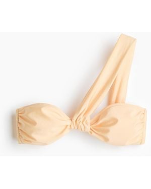 H&M Wattiertes One-Shoulder-Bikinitop - Weiß