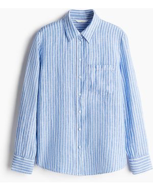 H&M Leinenbluse - Blau