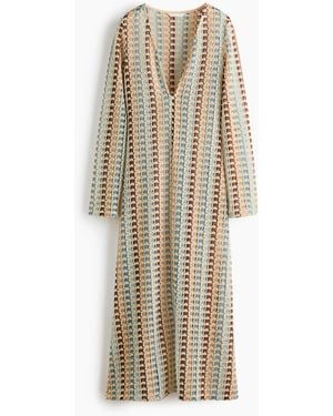 H&M Maxikleid im Häkellook - Natur
