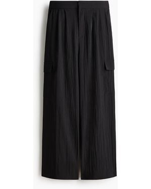 H&M Weite Cargohose - Schwarz