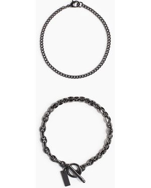 H&M 2er-Pack Armbänder - Schwarz