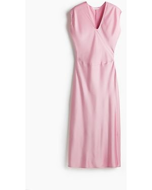 H&M Satinkleid - Pink