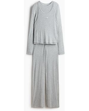 H&M Pyjama aus Jersey - Grau