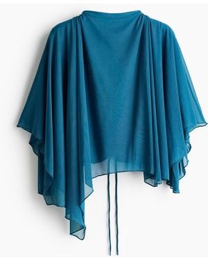 H&M Drapiertes Cape-Top - Blau