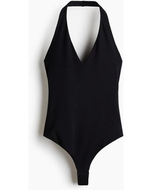 H&M Figurformender Tangabody mit Neckholder - Schwarz