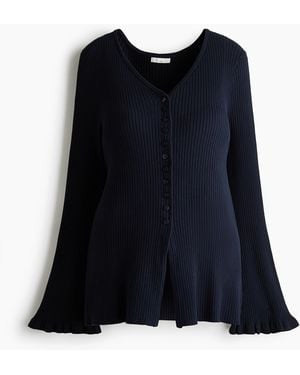 H&M Mama Ribgebreid Vest - Blauw