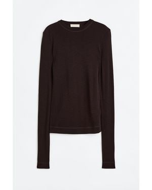 H&M Shirt aus Merinowolle - Schwarz