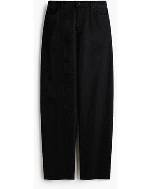 H&M Barrel Jeans mit Verzierungen - Schwarz