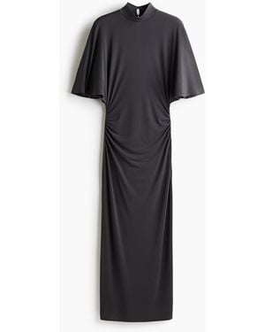 H&M Jerseykleid mit Butterfly-Ärmeln - Schwarz