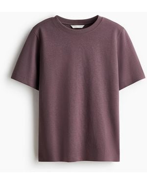 H&M T-Shirt aus Interlock-Jersey - Lila