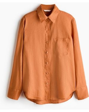 H&M Leinenbluse - Orange