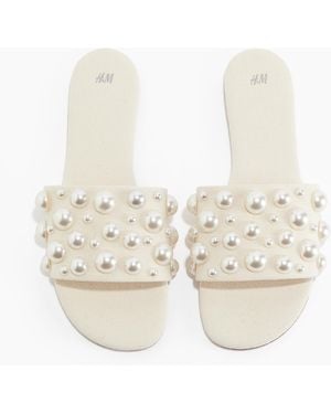 H&M Verzierte Sandalen - Weiß