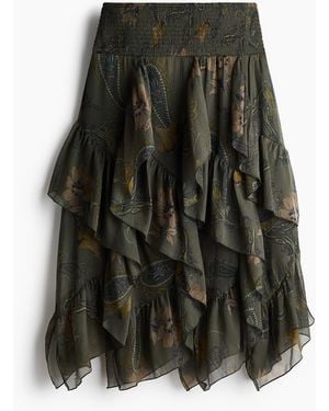 H&M Volantrok Van Chiffon - Zwart