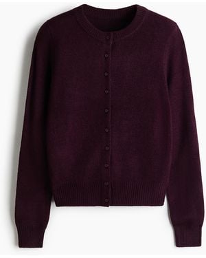 H&M Cardigan in Strukturstrick - Lila