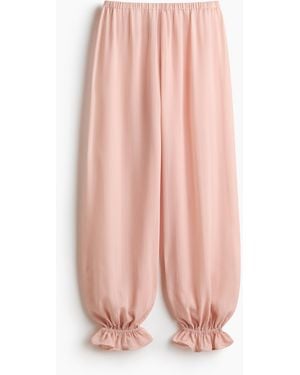 H&M Crinklebroek Met Ballonpijpen - Roze