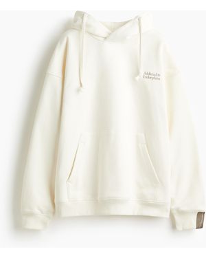 H&M Sport-Hoodie mit aufblasbarem Kragen - Weiß