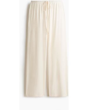 H&M Pyjamabroek Van Viscosemix - Wit