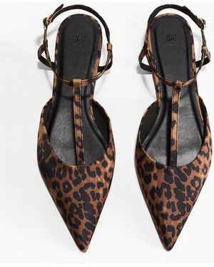 H&M Spitze Sandaletten aus Satin - Schwarz
